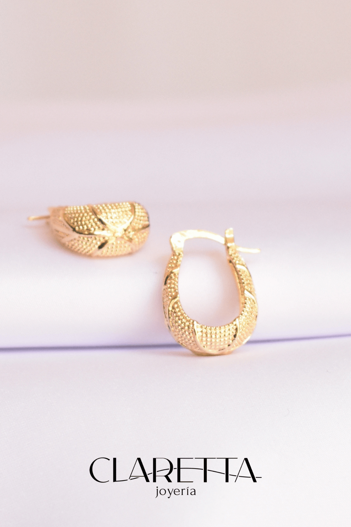 Arracadas de Chapa de oro 14k con estrella de mar
