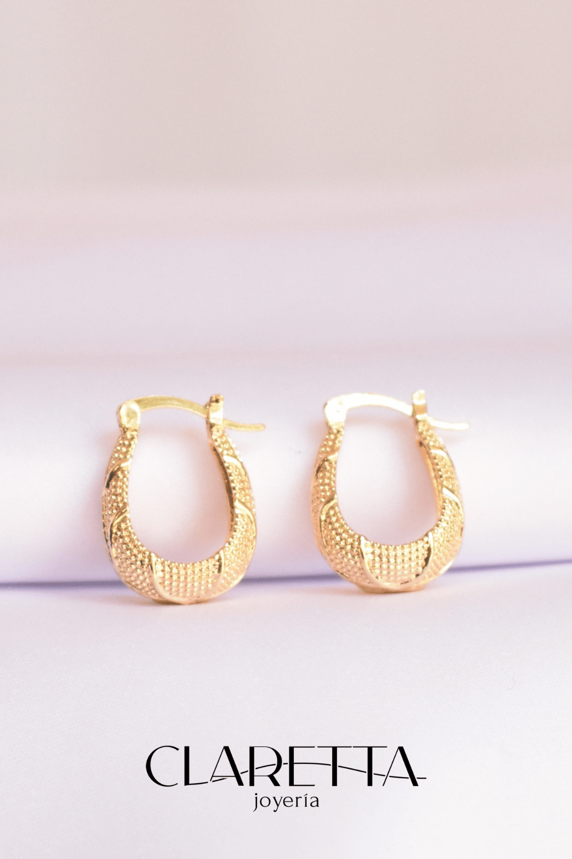 Arracadas de Chapa de oro 14k con estrella de mar