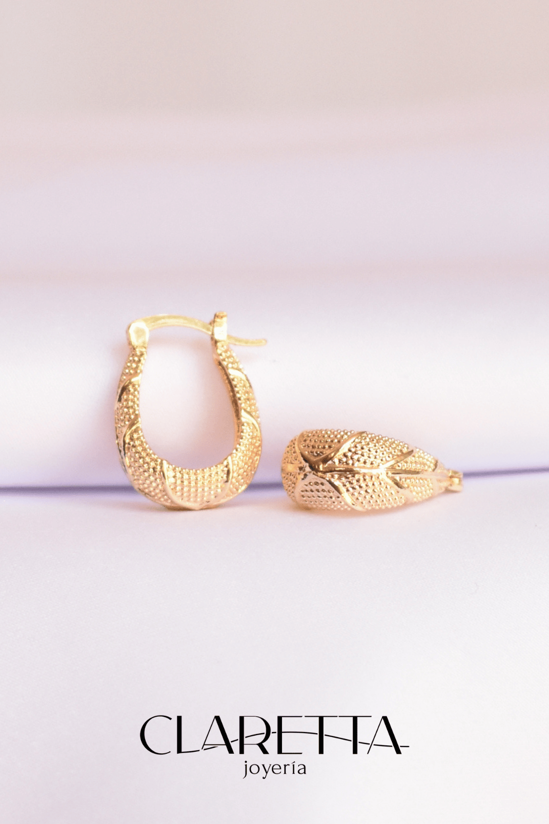 Arracadas de Chapa de oro 14k con estrella de mar