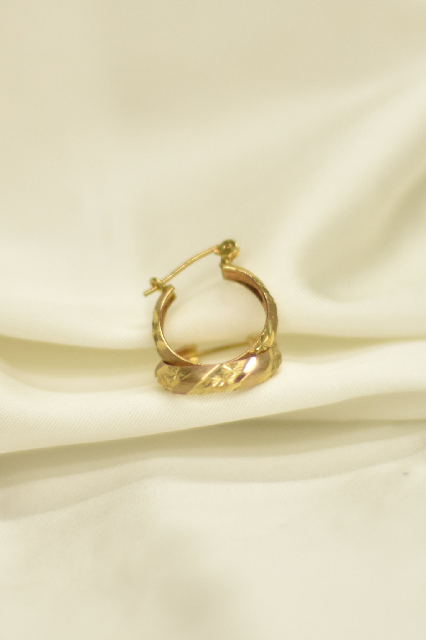 Arracadas con oro rosa 10k