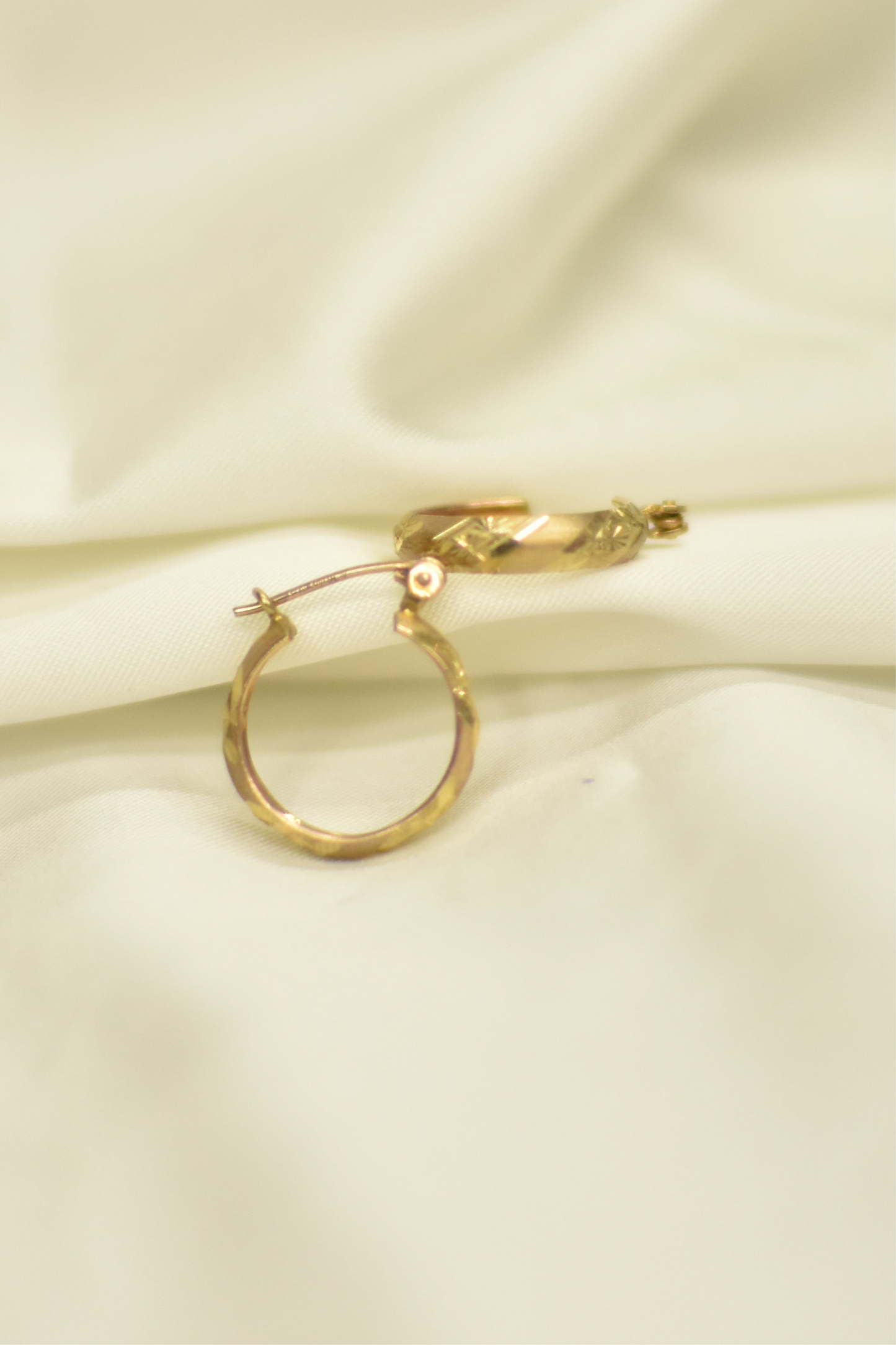 Arracadas con oro rosa 10k