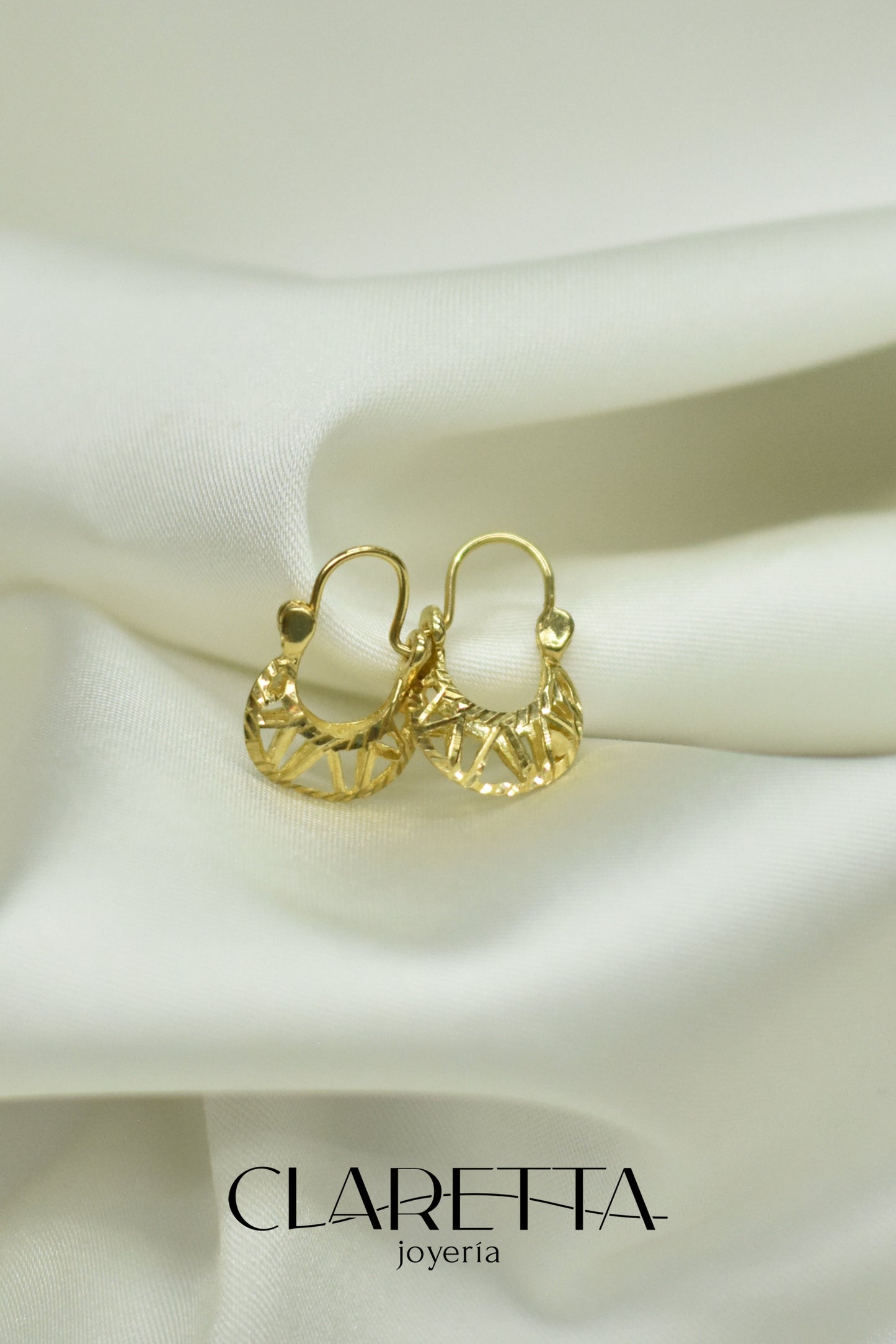 Arracadas de canasta oro 10k