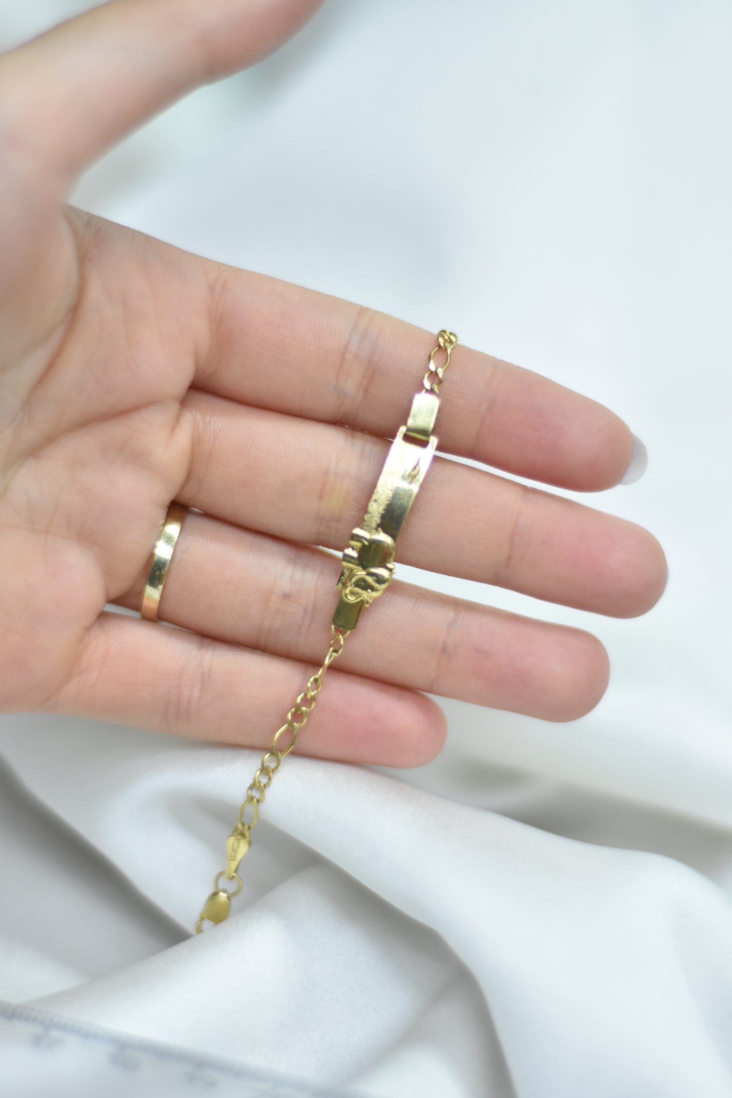 Esclava de niña con Elefante oro 10k