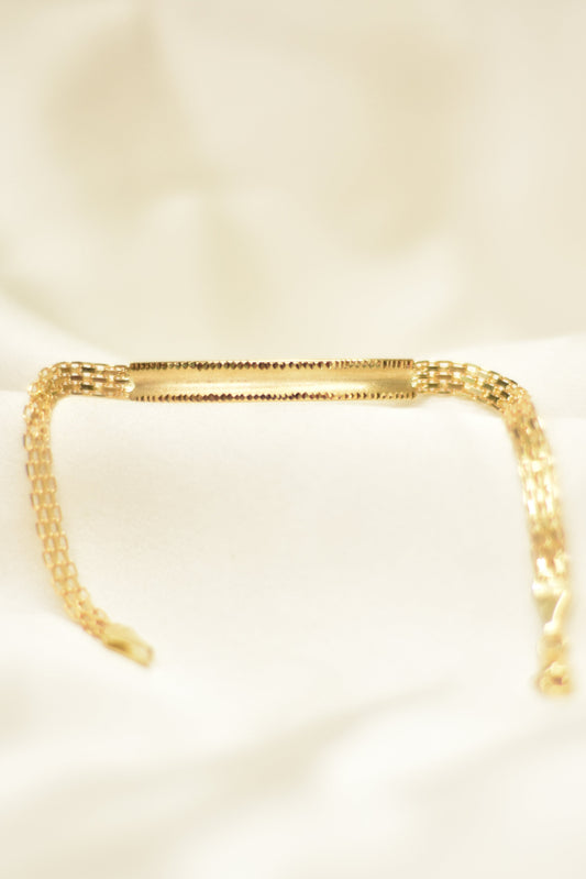 Esclava de oro 10k con correa bismark