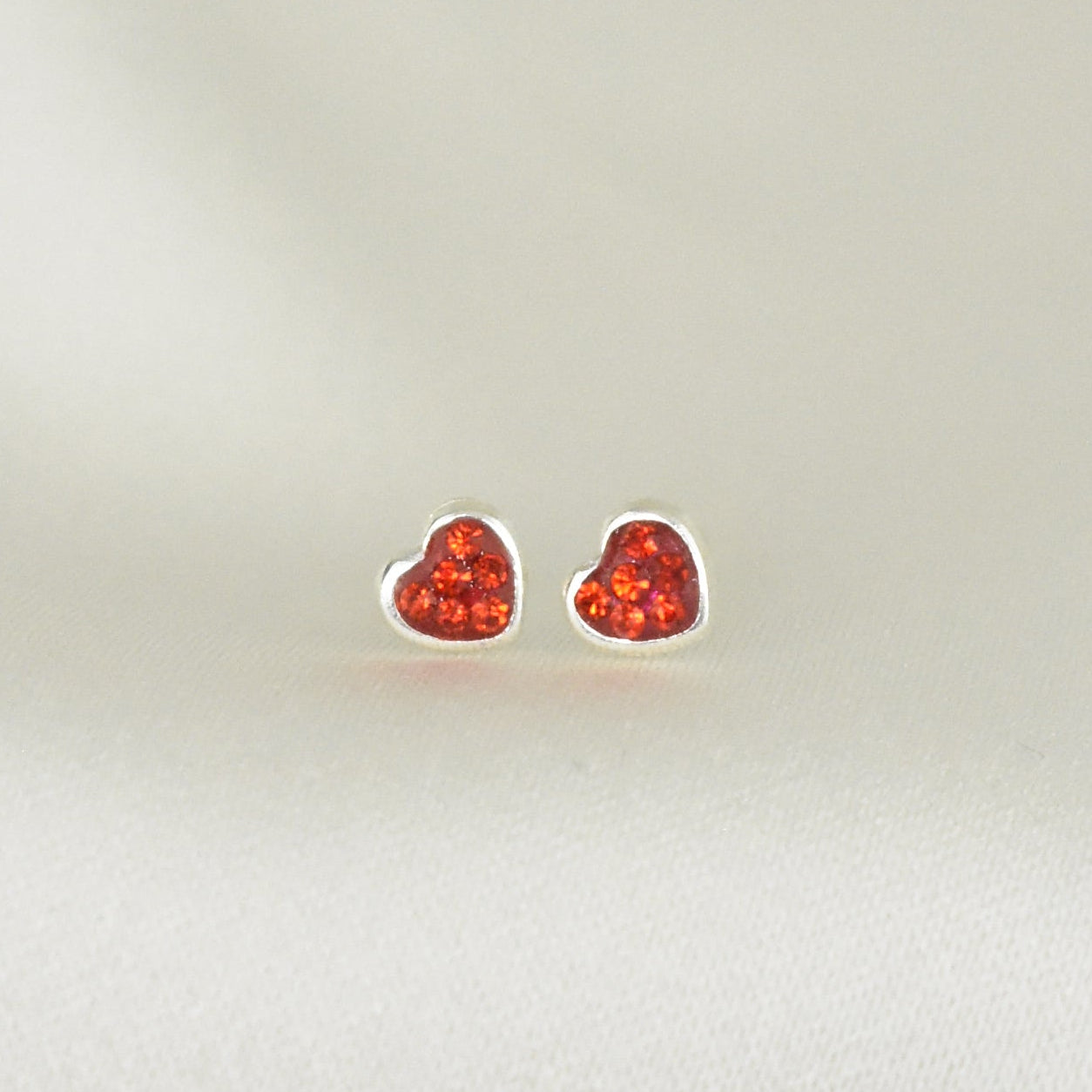 Broquel Plata .925 Corazón Rojo