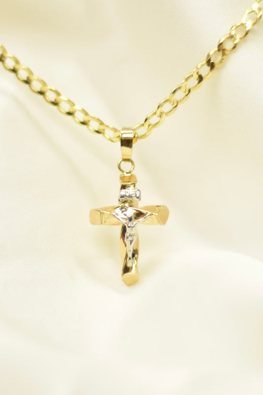 Cristo con oro blanco